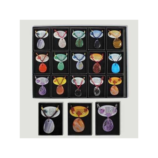 Collar piedra y macramé