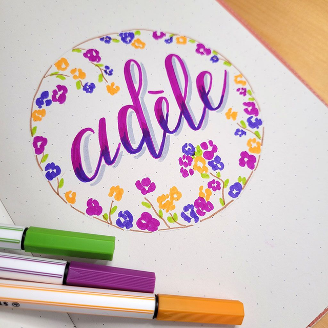 21/03 Brunch & calligraphie Prénoms fleuris