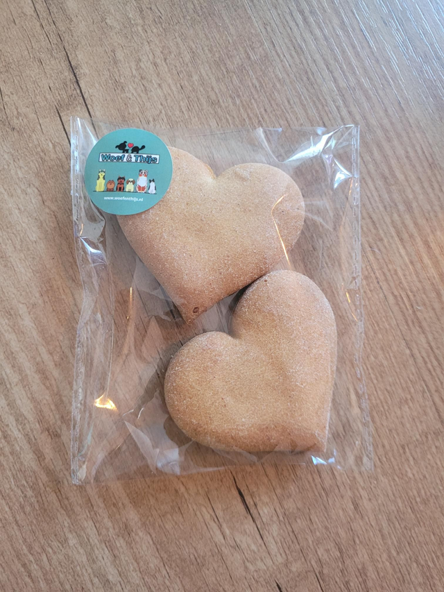 Pindakaas hartjes voor de hond