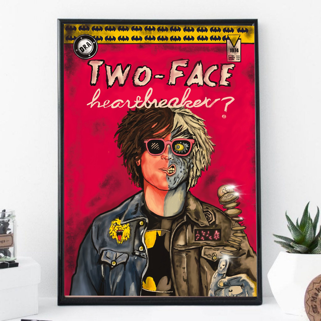 Ryan Adams Two-face heartbreaker? Batman poster print comic style