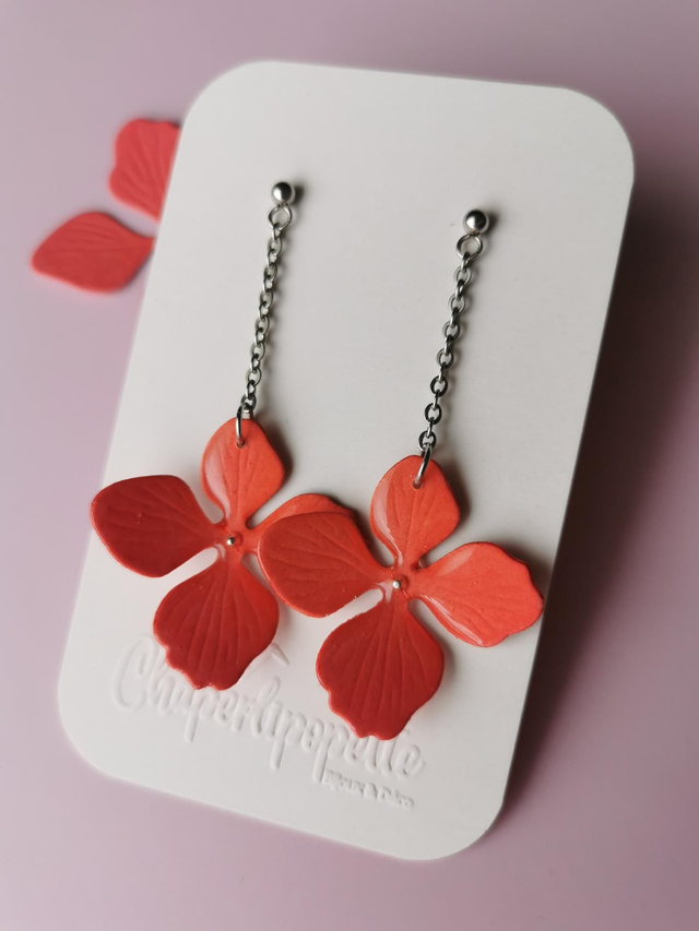 Boucles d'oreilles Hortensia