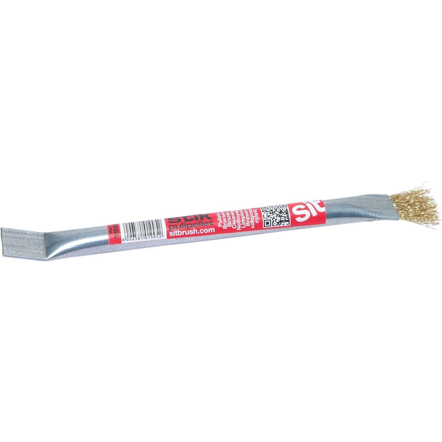 Brosse et grattoir pour poêle à granulés en acier laitonné