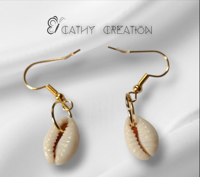 Boucles d'oreilles coquillages véritables 