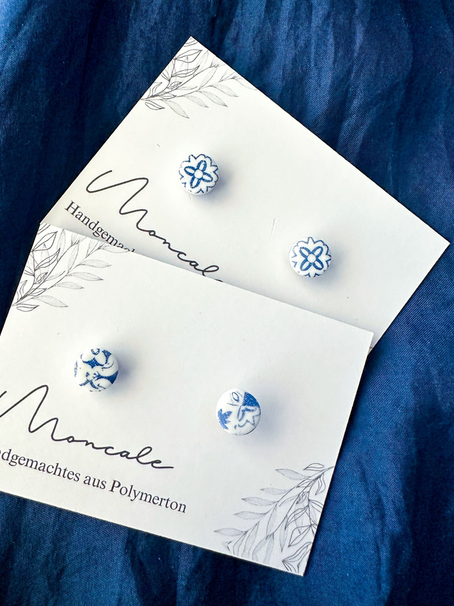 Summer - Blaue Fliesen Ohrstecker #08
