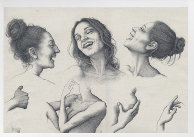 Preparatory Drawing for "Four Graces"