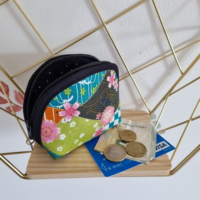 Porte-monnaie arrondi "Fanny" vert