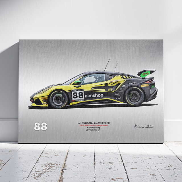 C250608 Lotus Emira GT4 British GT 25 MahikiRacing #88 Snetterton CAP