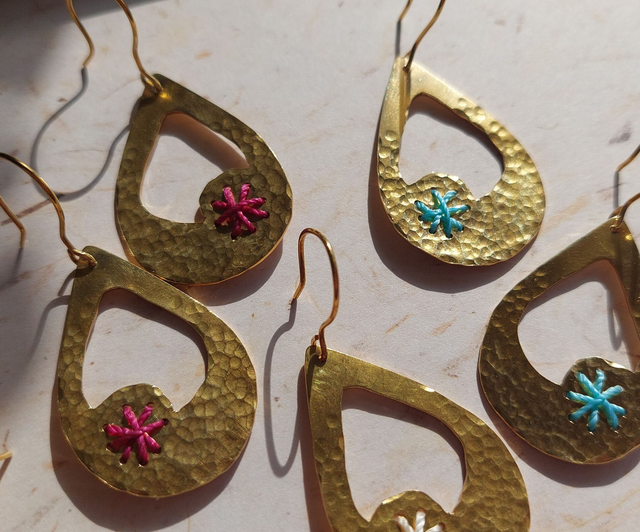 Boucles d'oreille Goutte à l'étoile