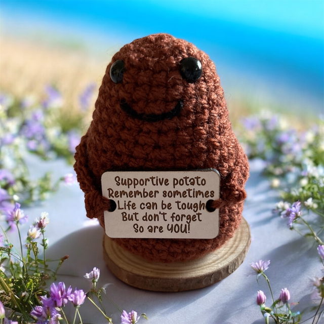 Crocheted positive pal (supportive potato)
