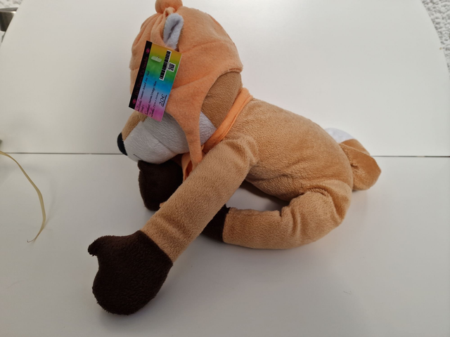 Peluche Renard Avec Plaid Orange