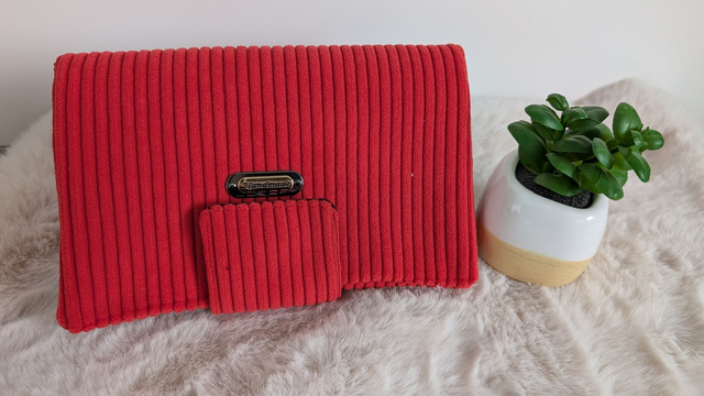 Portefeuille rouge vermillon