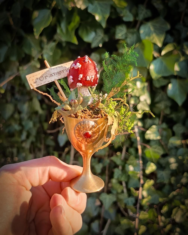 Calice enchanté - Sculpture fantastique