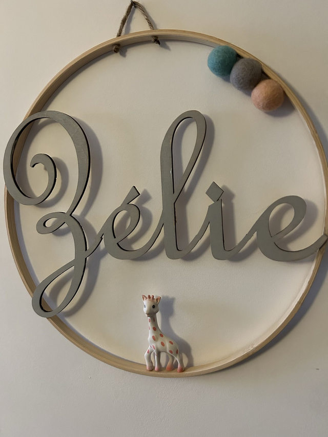 Support Prénom Décoration Chambre