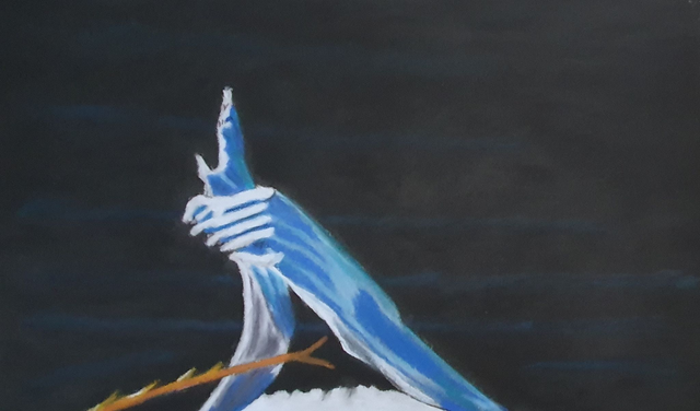 Sea still life, pasteldrawing