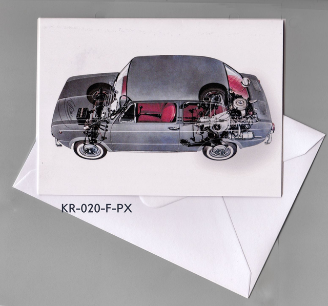  Folded card.  Fiat 850 Cutaway 1965