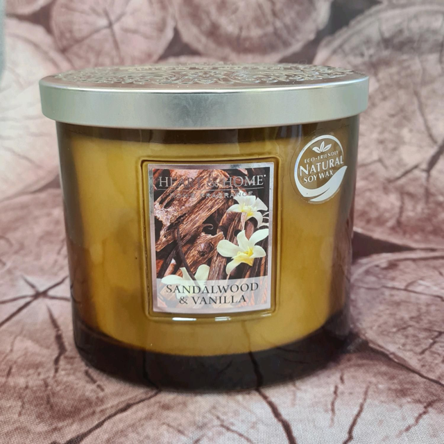 H&H Duftkerze Ellipse Sandalwood & Vanilla 230g 