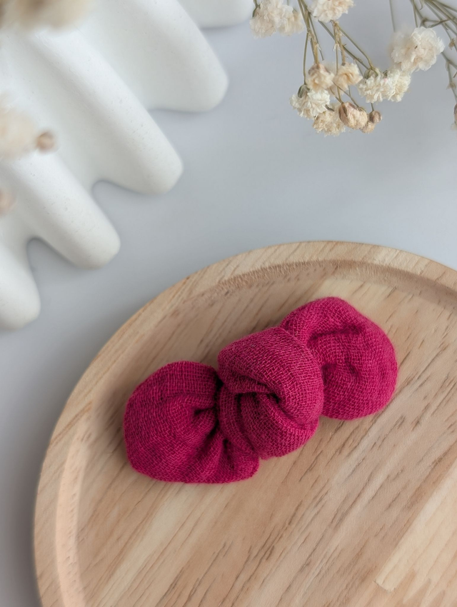 Barrette Noeud Romie magenta