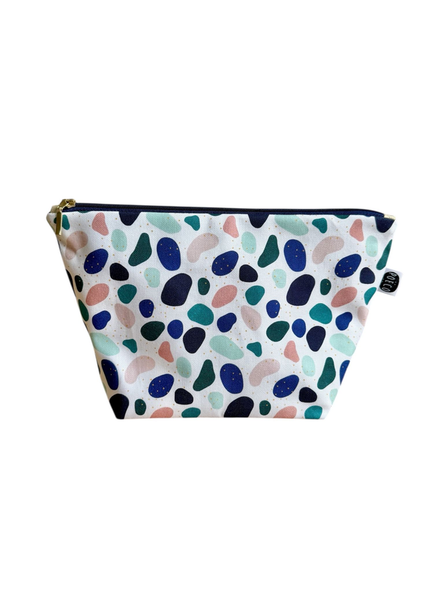 Trousse de toilette - tissu intérieur imperméable -  JELLY BEANS bleu