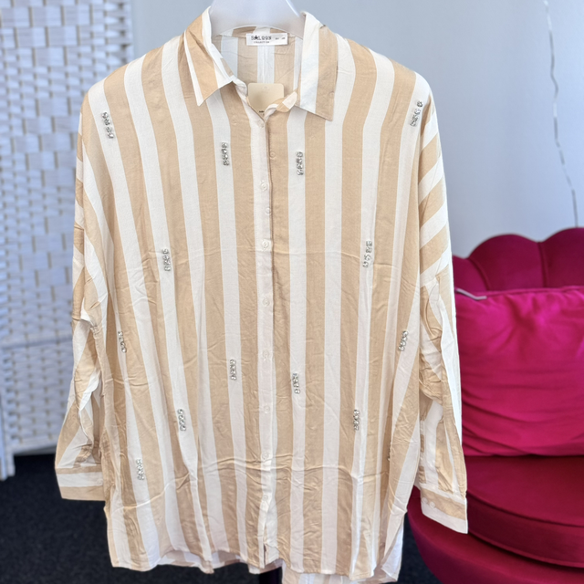 BU6 Bluse Stripes AA ca.65/82 L ca.77/80