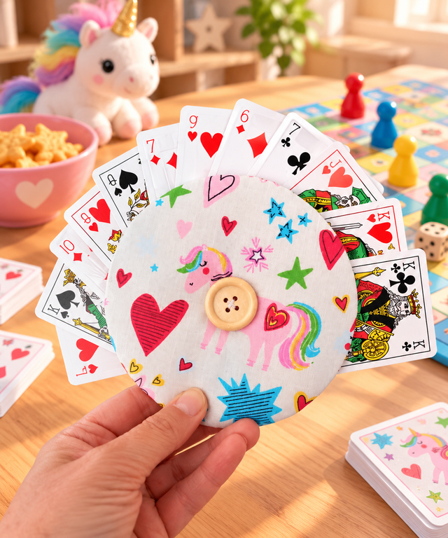 Porte carte de jeux pour enfants - thème licorne