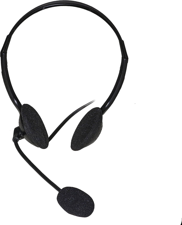 LINK LKHS02 CUFFIA CON MICROFONO ORIENTABILE, Con connettore 2 X 3,5 mm. e controllo del volume