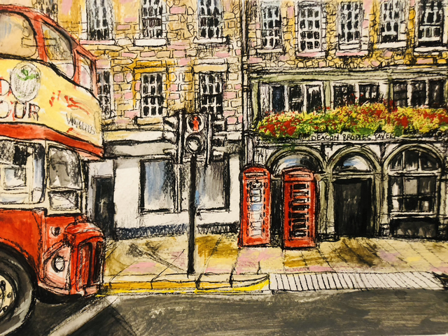 Print- Edinburgh- Deacon Brodies Tavern