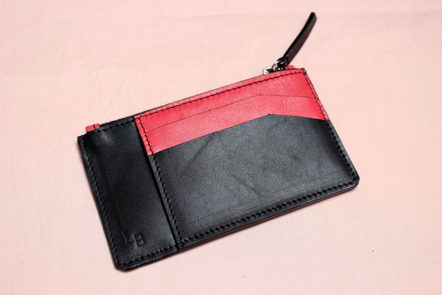 Porte Monnaie - Noir&amp;Rose