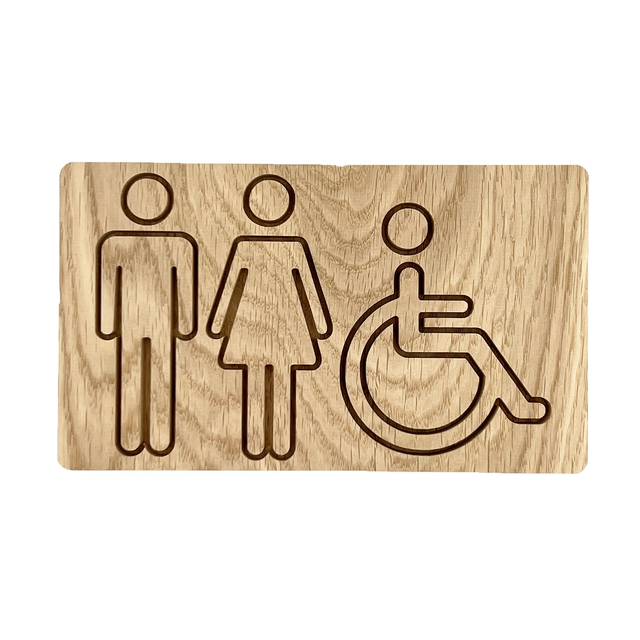 Plaque de porte pour vos toilettes PMR