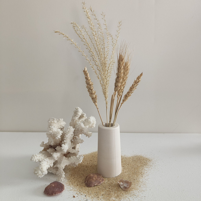 Vase "L'évasé cannelé" blanc