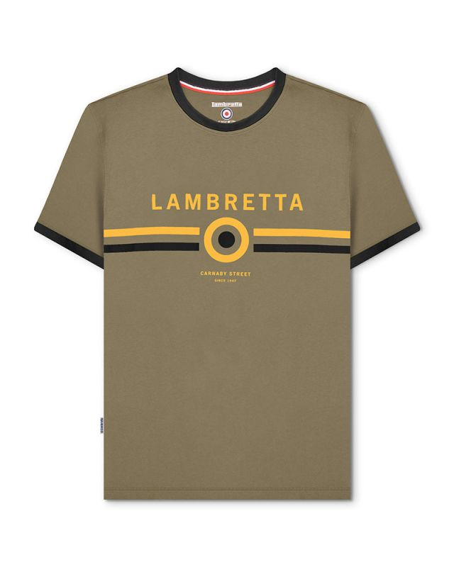 SS9821 Lambretta Target Ringer Tee - Khaki