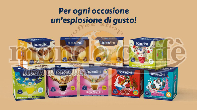 INFUSI E SOLUBILI BORBONE 16 CAPS COMPATIBILI CON MACCHINE A MARCHIO * Dolce Gusto®*