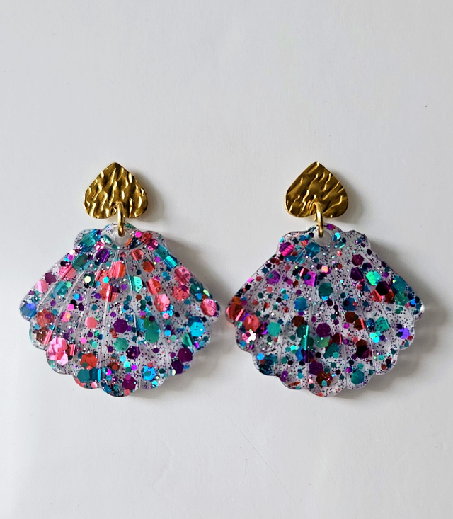 JACKIE aux paillettes turquoises et fushias 