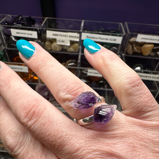 Amethyst Ring Adjustable 
