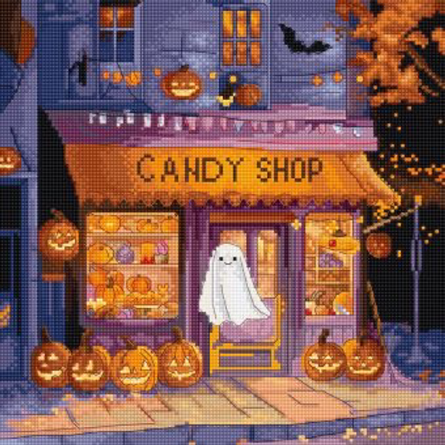 Pumpkin Lane Counted Cross Stitch Kit by Letistitch