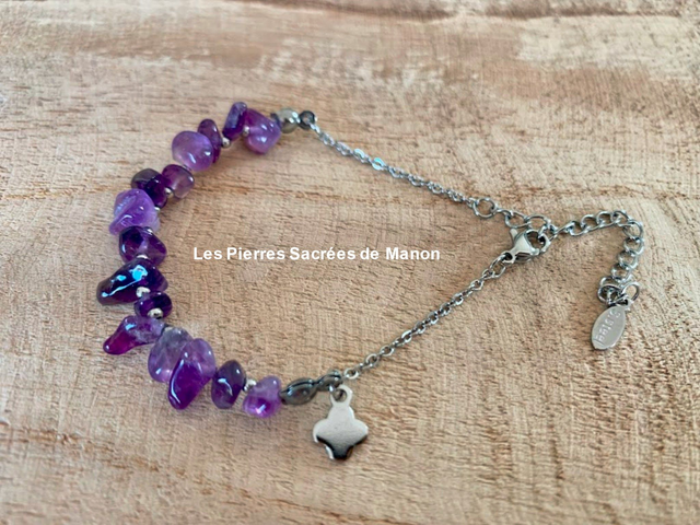 Bracelet chips Améthyste