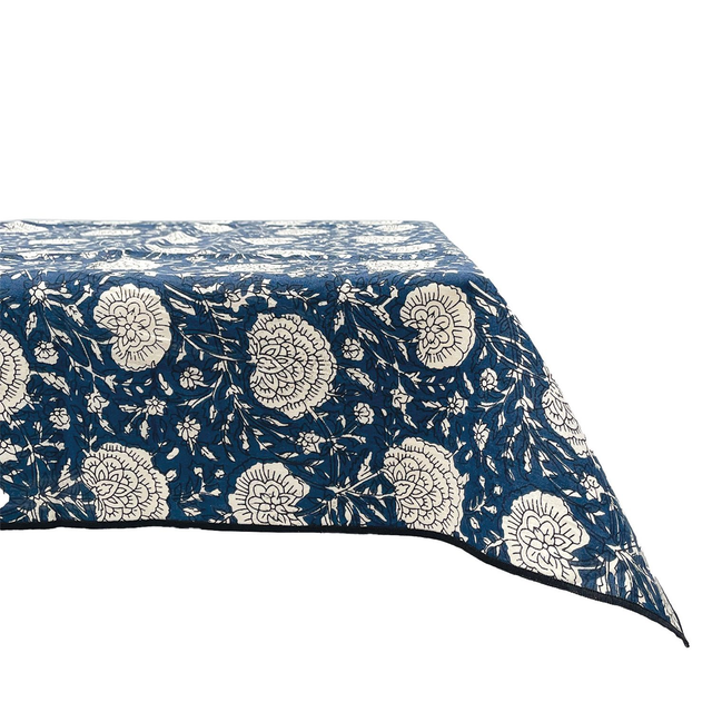 Nappe rectangle pipar bleu 160X250cm
