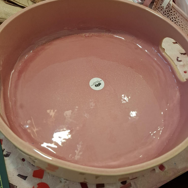 Cap2 Plateau rond rose jaune 