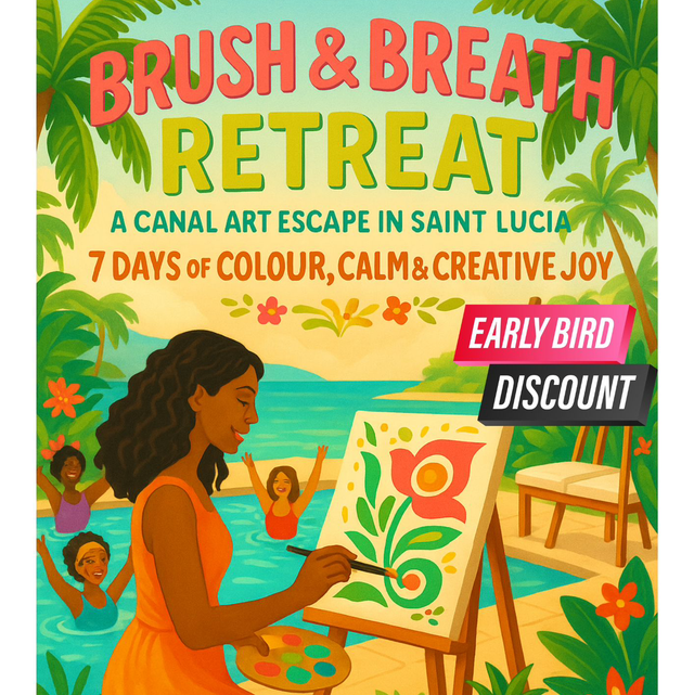 Early Bird Ticket - Brush & Breathe Canal Art Retreat - Saint Lucia 2026