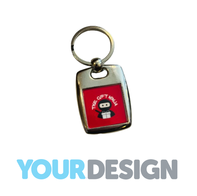 Promotional Keyrings - Silver Plated - Square