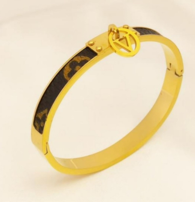 Bracelets LV doré marron 