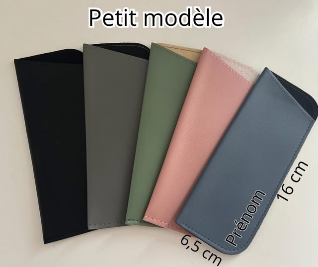 Étui à lunettes en similicuir personnalisé petit modèle 