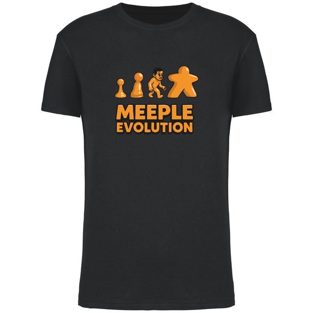 T-Shirt Evolution Meeple Noir