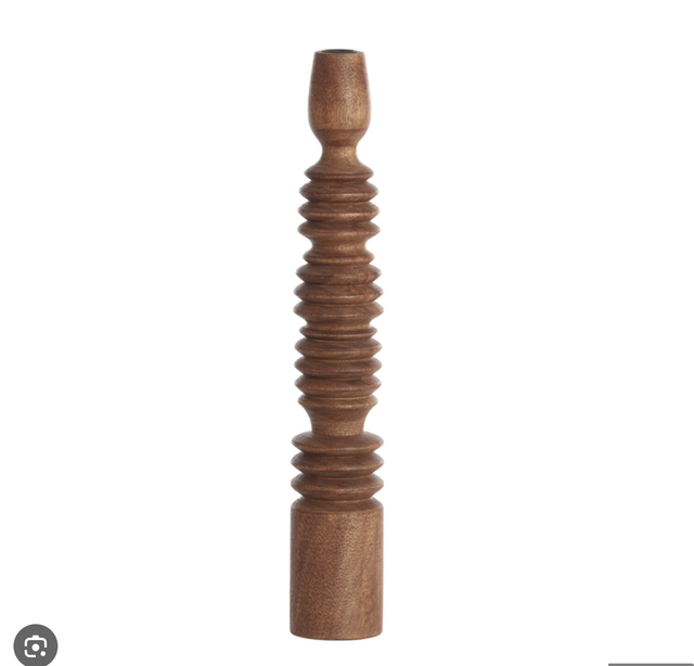 AFIFE wood candle holder - russet