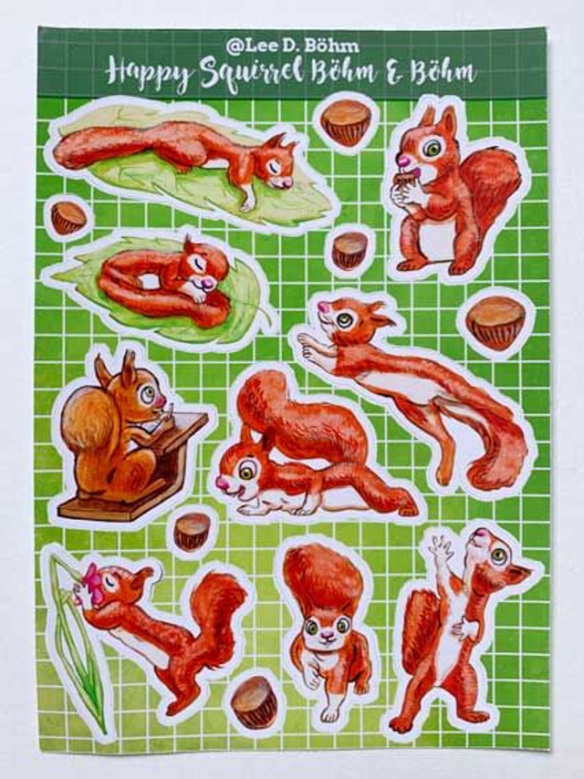 Stickersheet "Happy Squirrel 1"