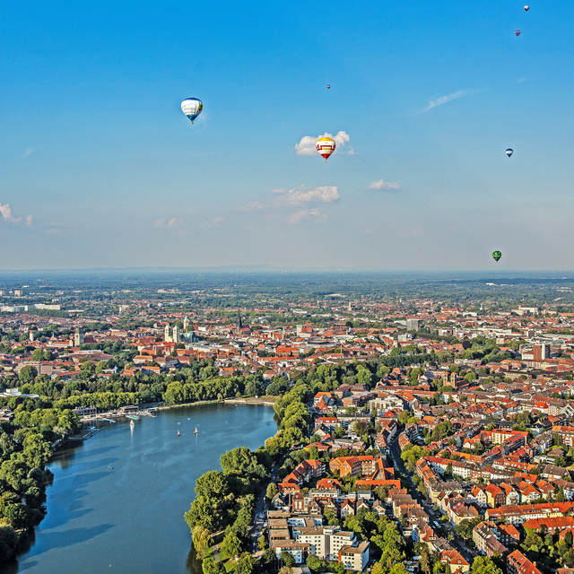 Montgolfiade über dem Aasee