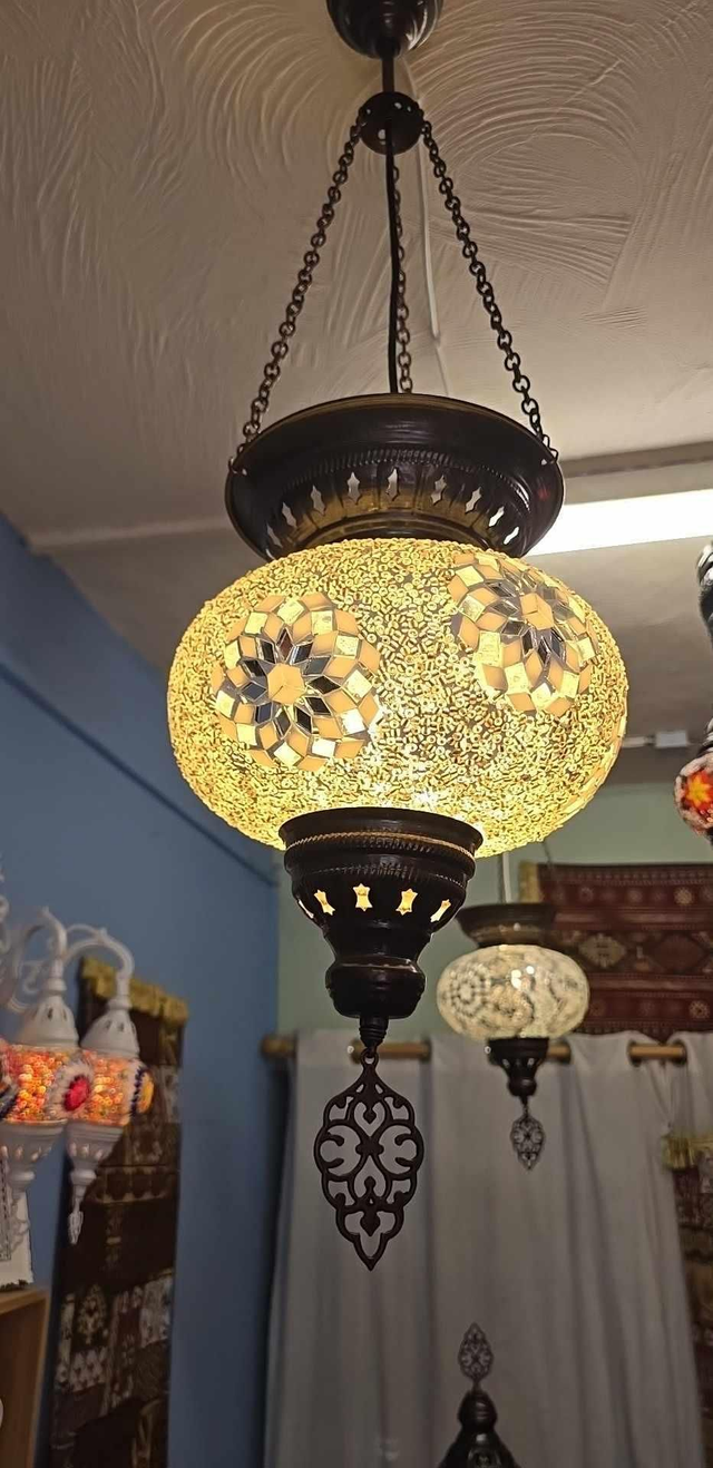 White/Silver Mosaic Lantern