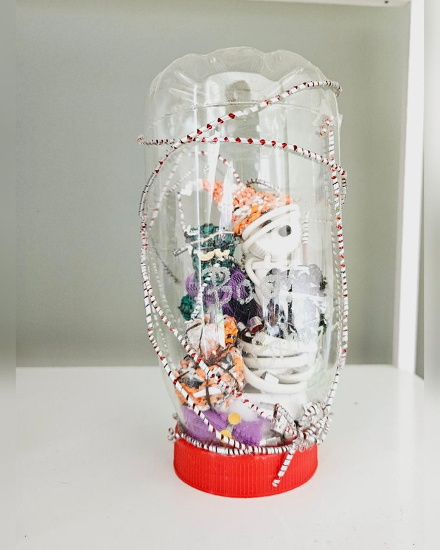 Halloween Monster Ghost Lantern ECO Handmade Art Decor