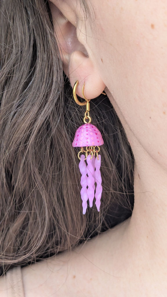 Boucles d'oreilles méduse