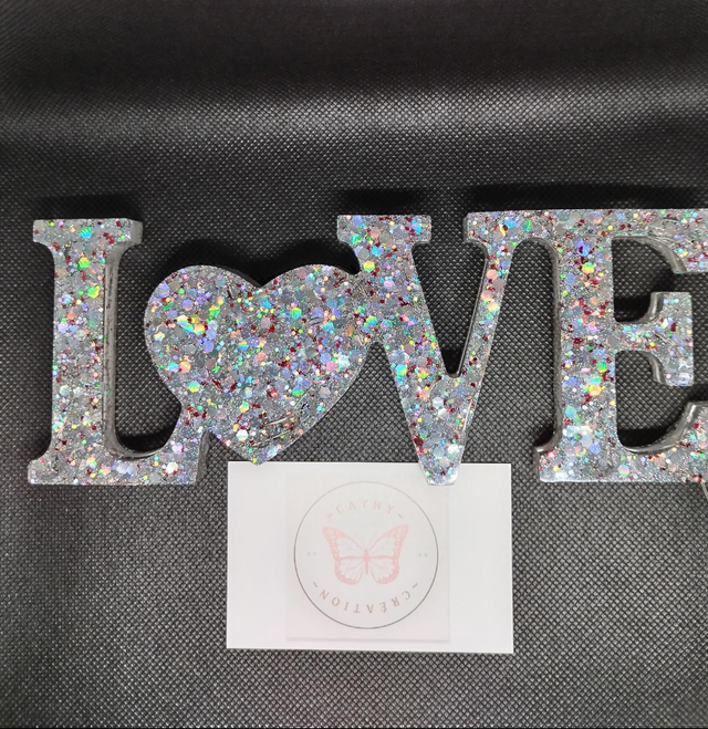 Love gris pailleté lumineux 