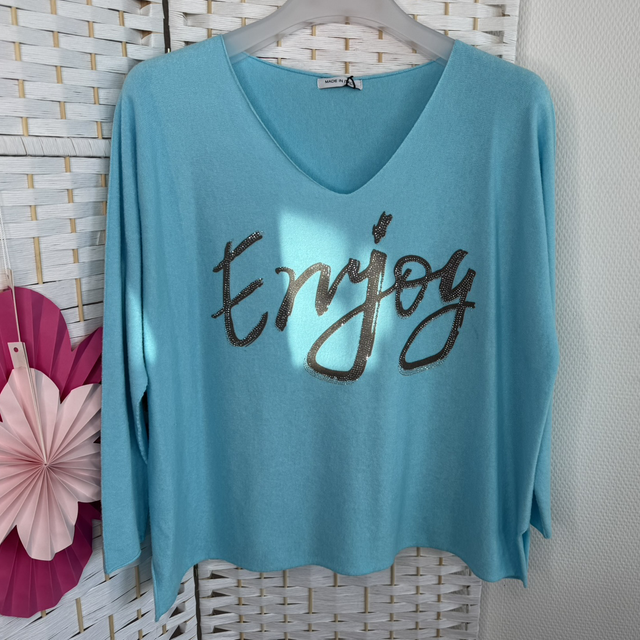 PU8 Pullover Enjoy Türkis AA ca.68 L ca.65